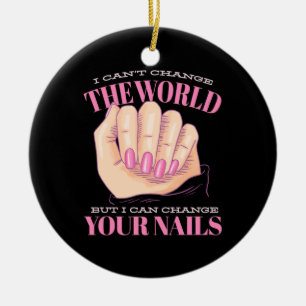Ornamento De Cerâmica Eu Consigo Suas Unhas E O Mundo