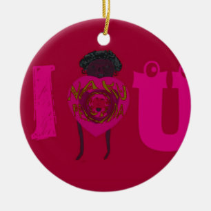 Ornamento De Cerâmica Eu Corto Você Nakupenda Sana Feliz Dia dos Namorad