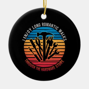 Ornamento De Cerâmica Eu Desfruto De Longas Caminhadas Românticas Atravé