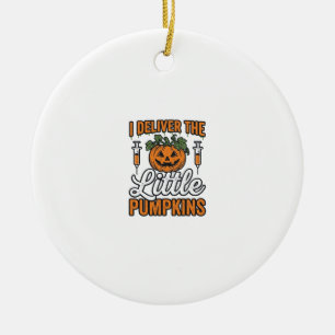 Ornamento De Cerâmica Eu Entrego A Enfermeira De Halloween Das Pequenas 