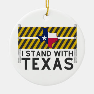 Ornamento De Cerâmica Eu Fico Com O Texas