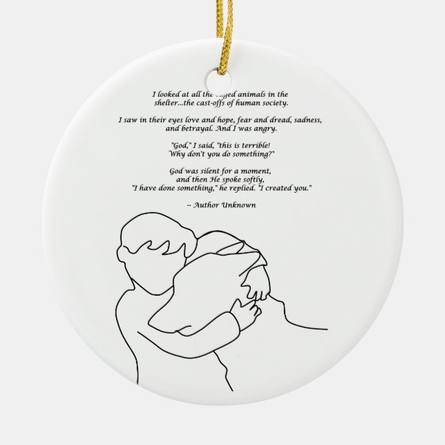 Ornamento De Cerâmica Eu fiz algo (Frente)