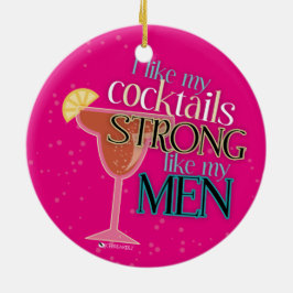 ORNAMENTO DE CERÂMICA EU GOSTO DE MEUS COCKTAIL FORTES COMO MEU
