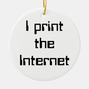 Ornamento De Cerâmica Eu impressão a Internet