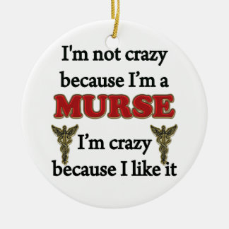 Ornamento De Cerâmica Eu não sou louco