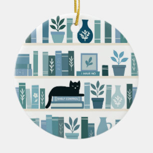 Ornamento De Cerâmica Eu não tenho controle da prateleira Estante & Gato