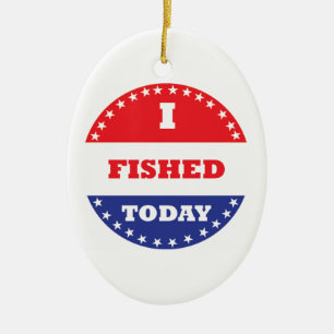 Ornamento De Cerâmica Eu Pesquei Hoje