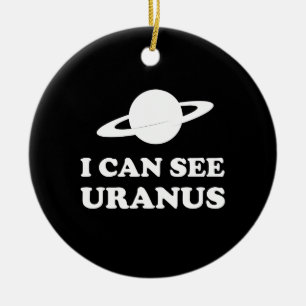 Ornamento De Cerâmica Eu posso ver Uranus