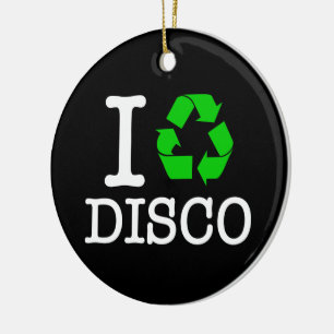 Ornamento De Cerâmica Eu recicl o disco