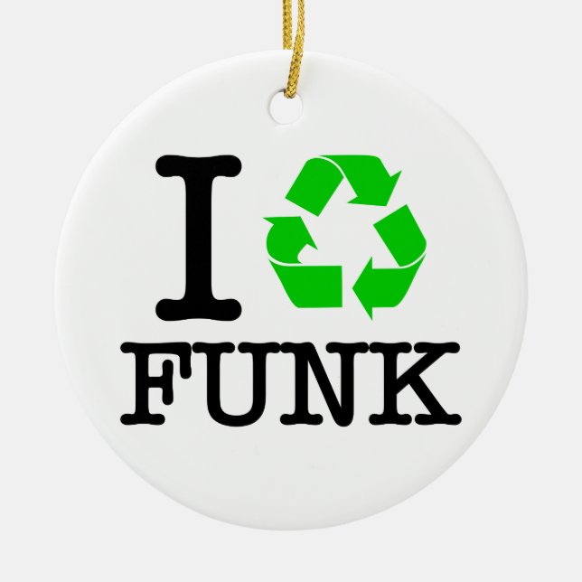 Ornamento De Cerâmica Eu Reciclar Funk (Frente)