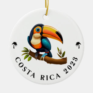 Ornamento De Cerâmica Eu Sobrevivi à Costa Rica em 2023 - Tocan Bird Orn