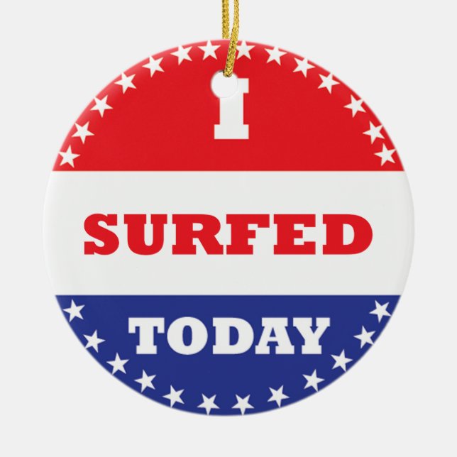 Ornamento De Cerâmica Eu Sobrevivi Hoje (Frente)