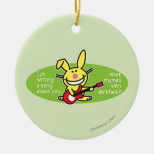 Ornamento De Cerâmica Eu sou escrevendo uma canção