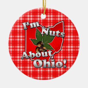 Ornamento De Cerâmica Eu sou loucos sobre Ohio, porca engraçada do