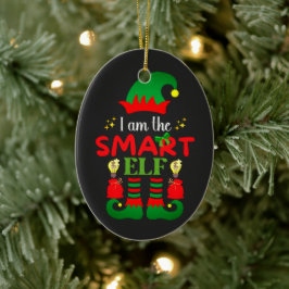Ornamento De Cerâmica Eu Sou O Elf Inteligente