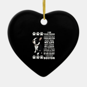 Ornamento De Cerâmica Eu Sou Seu Amigo Seu Parceiro Seu Terrier De Bosto