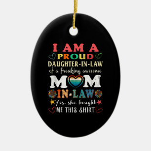 Ornamento De Cerâmica Eu Sou Uma Filha Orgulhosa Na Lei De Estranho