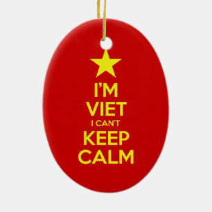 Ornamento De Cerâmica Eu sou Viet que eu não posso manter a calma
