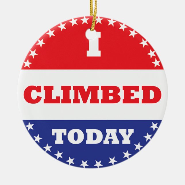 Ornamento De Cerâmica Eu Subi Hoje (Frente)