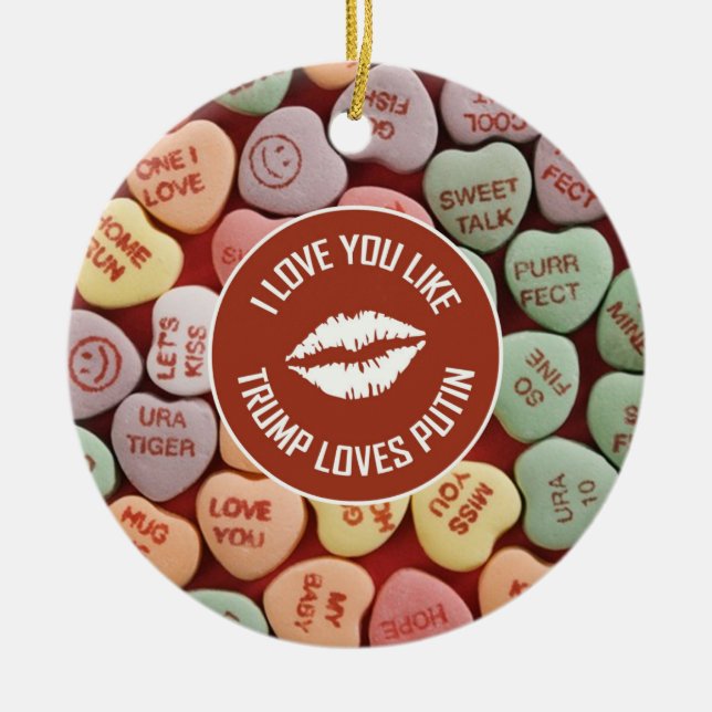 ORNAMENTO DE CERÂMICA EU TE AMO... (Frente)