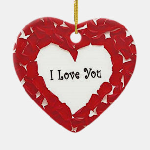 ORNAMENTO DE CERÂMICA **EU TE AMO** ADULTO