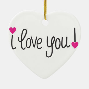 ORNAMENTO DE CERÂMICA **EU TE AMO** ADULTO