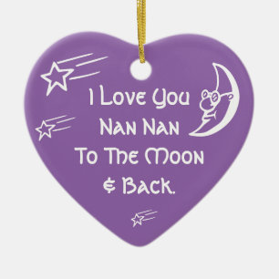 Ornamento De Cerâmica Eu Te Amo Nan Nan