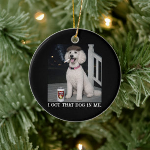 Ornamento De Cerâmica Eu Tenho Esse Cachorro Em Mim, Personalidade Engra