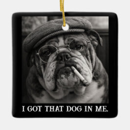 Ornamento De Cerâmica Eu Tenho Esse Cachorro Em Mim Presente Personaliza
