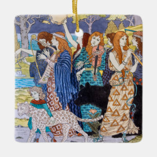 Ornamento De Cerâmica Eugene Grasset - Painel Decorativo Harmonia