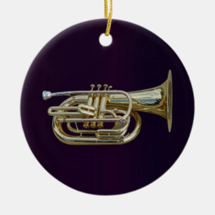 Ornamento De Cerâmica Euphonium de latão de ouro