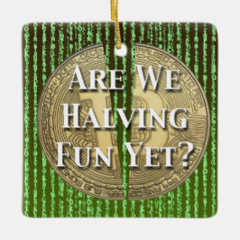 Ornamento De Cerâmica Evento de Metade Bitmoeda