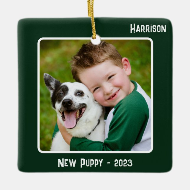 Ornamento De Cerâmica Evento Especial Personalizado De Esmeralda De 2 Fo (Frente)