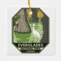 Everglades National Park Florida Egret Vintage