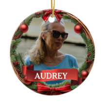 Evergreen Pinecone Wreath ANY Photo