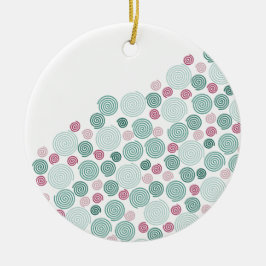 Ornamento De Cerâmica Evergreen Swirl - (Pattern)