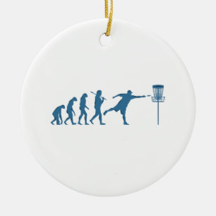 Ornamento De Cerâmica Evolução do Golfe de Disco - Presente Divertido pa