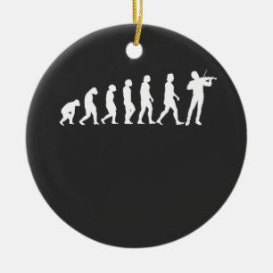Ornamento De Cerâmica Evolução Violinista
