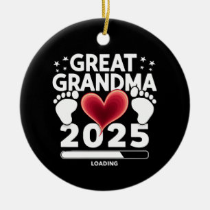 Ornamento De Cerâmica Excelente de vovó Carregando 2025 Anúncio de Gravi