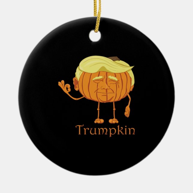Ornamento De Cerâmica Excelente Trumpkin Perfeito e Clássico (Frente)