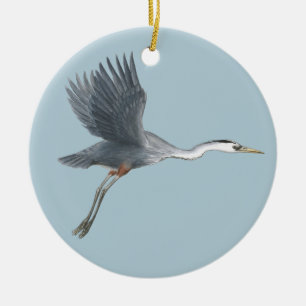Ornamento De Cerâmica Excelente voador Blue Heron