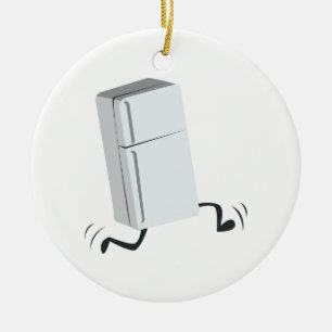 Ornamento De Cerâmica Executando Fridge