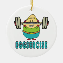 Ornamento De Cerâmica Exercício De Ovos Eggsercise