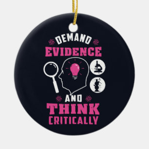 Ornamento De Cerâmica Exigir evidências e pensar em ciência crítica