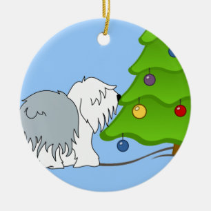 Ornamento De Cerâmica Explique o significado do Natal para seu cachorro 
