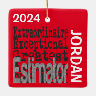 Ornamento De Cerâmica Extraordinário do Avaliador PERSONALIZADO