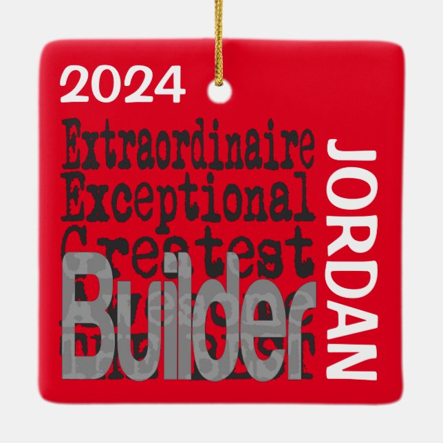 Ornamento De Cerâmica Extraordinário do Builder (Verso)