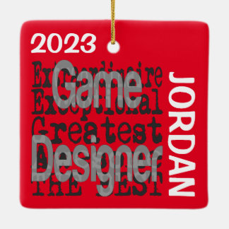 Ornamento De Cerâmica Extraordinário do Designer de Jogo PERSONALIZADO