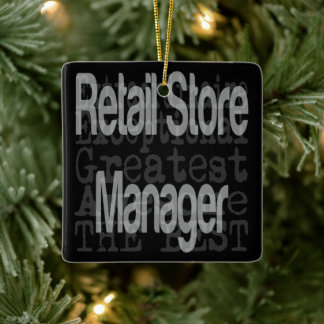 Ornamento De Cerâmica Extraordinário do Retail Store Manager