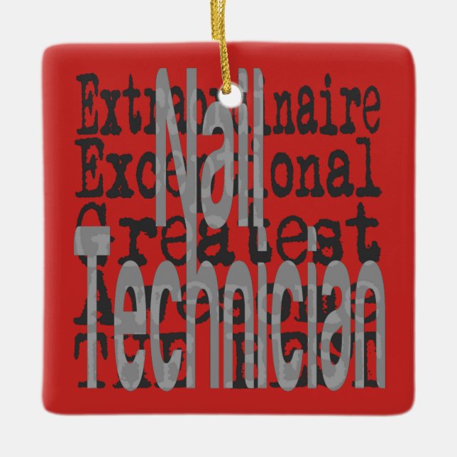 Ornamento De Cerâmica Extraordinário técnico de unhas (Frente)